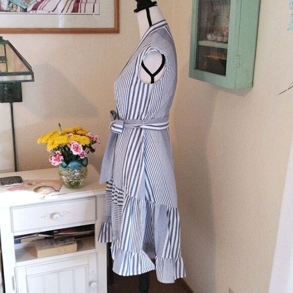 Danny and Nicole Pin Striped Dress - Picture 4 of 12